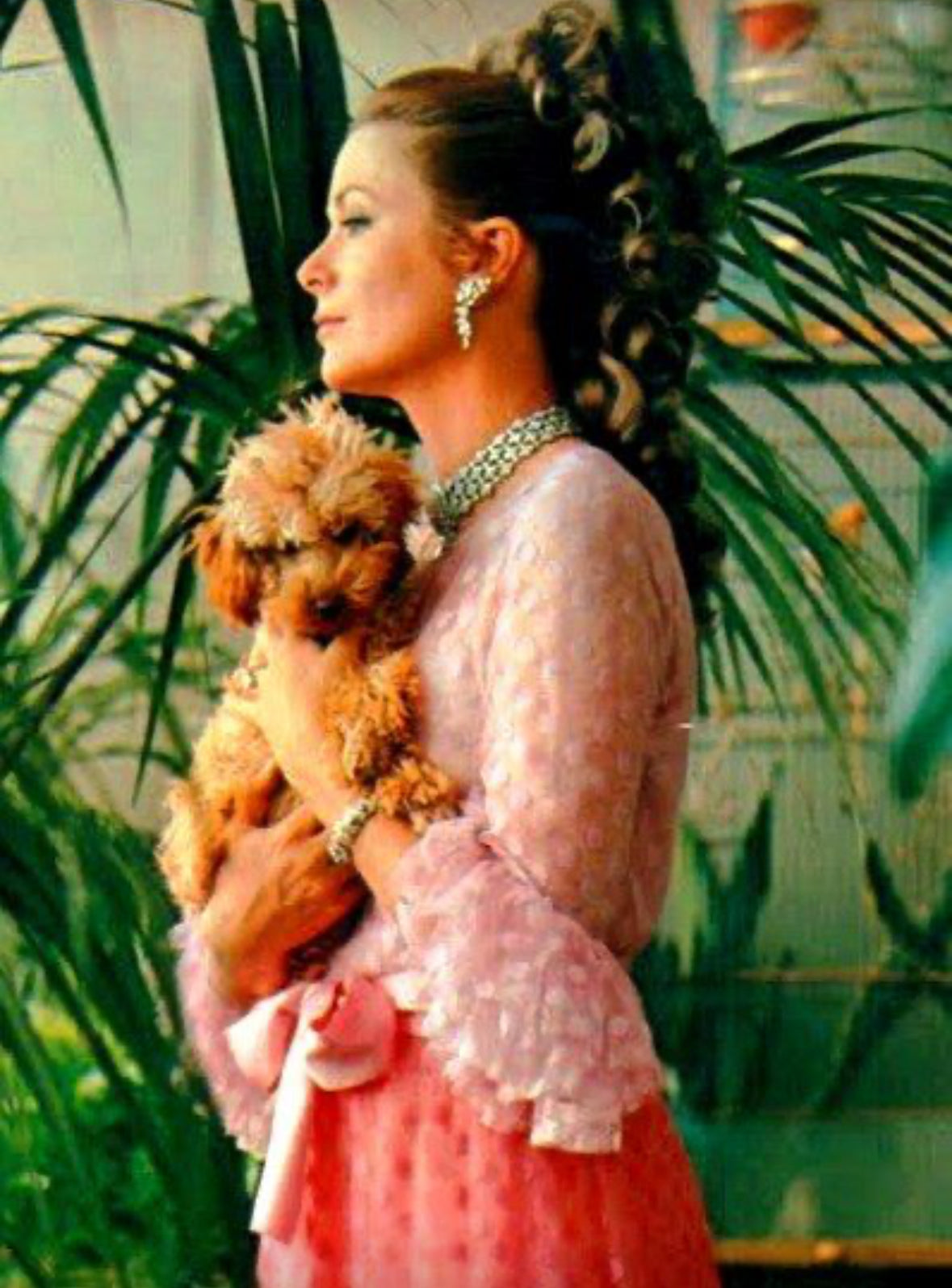 Princess Grace of Monaco and her poodle