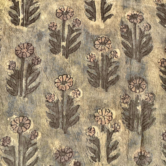 Dolly in Grey - Floral Block Print