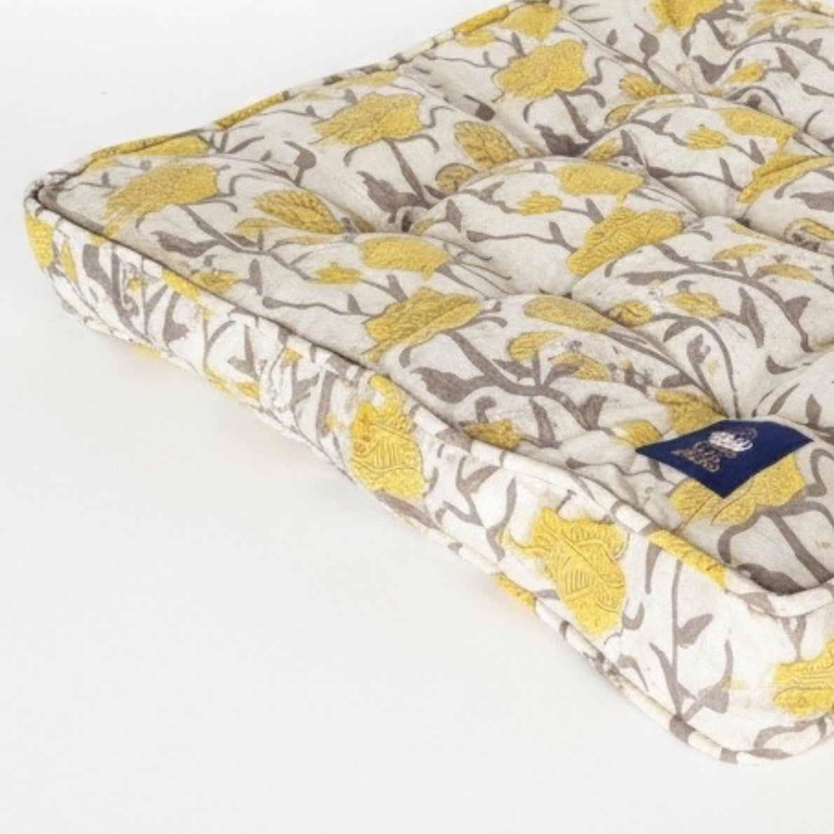 Ludlow - Yellow, Grey & Taupe Rose Block Print
