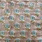 Bunny - Gray and Light Blue Floral Block Print