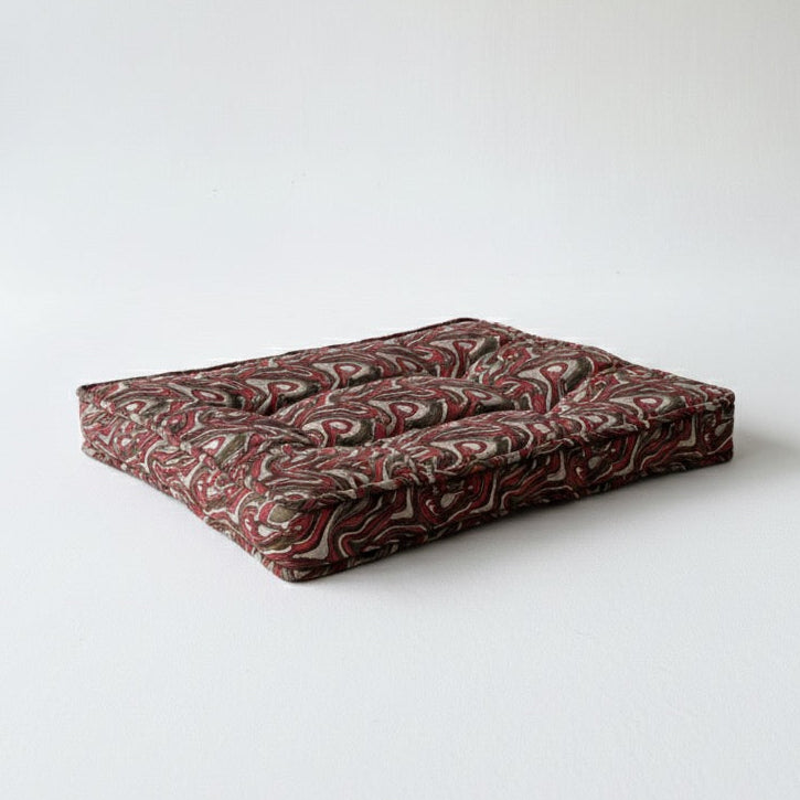 Tripsy Camo - Olive Khaki Burgundy Organic Cotton Print