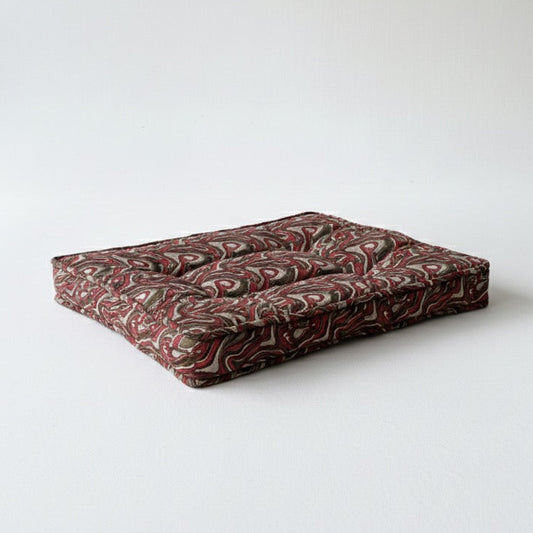 Tripsy Camo - Olive Khaki Burgundy Organic Cotton Print