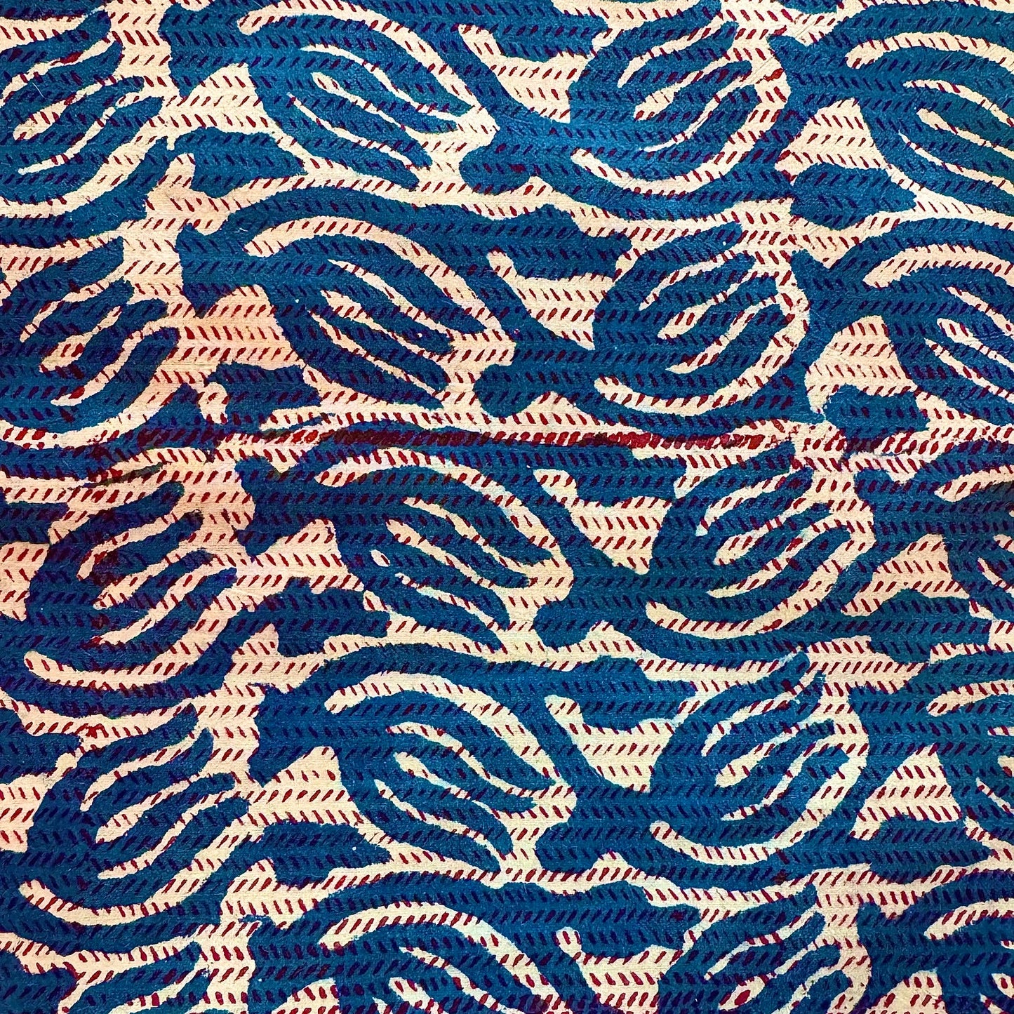 Franny - Blue and burgundy floral vine print