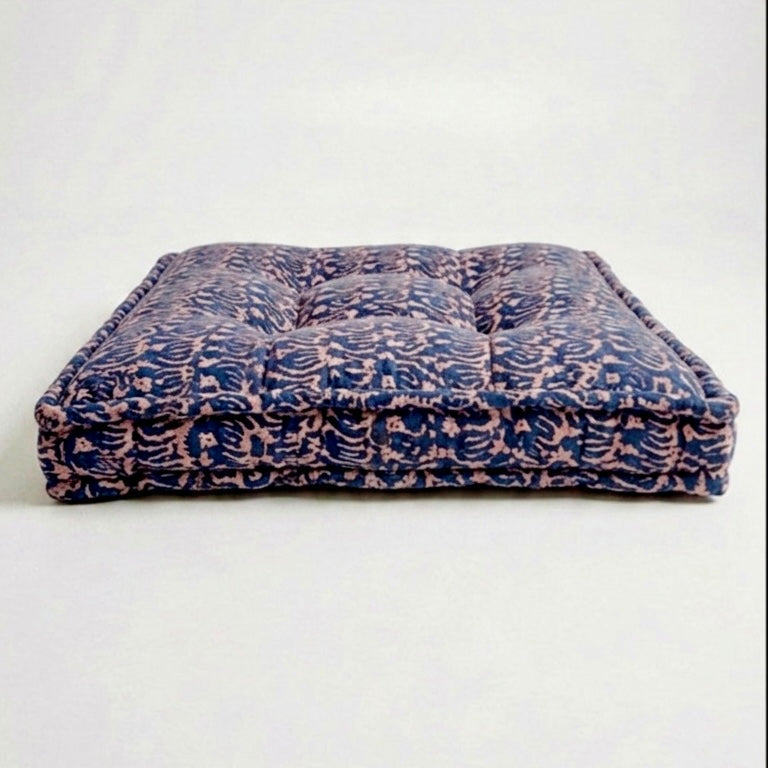 Franny - Blue and burgundy floral vine print