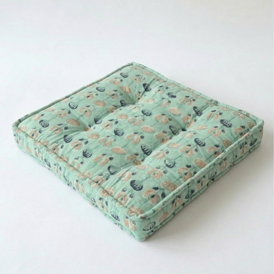 Lala - Mint Green Floral Vine Print