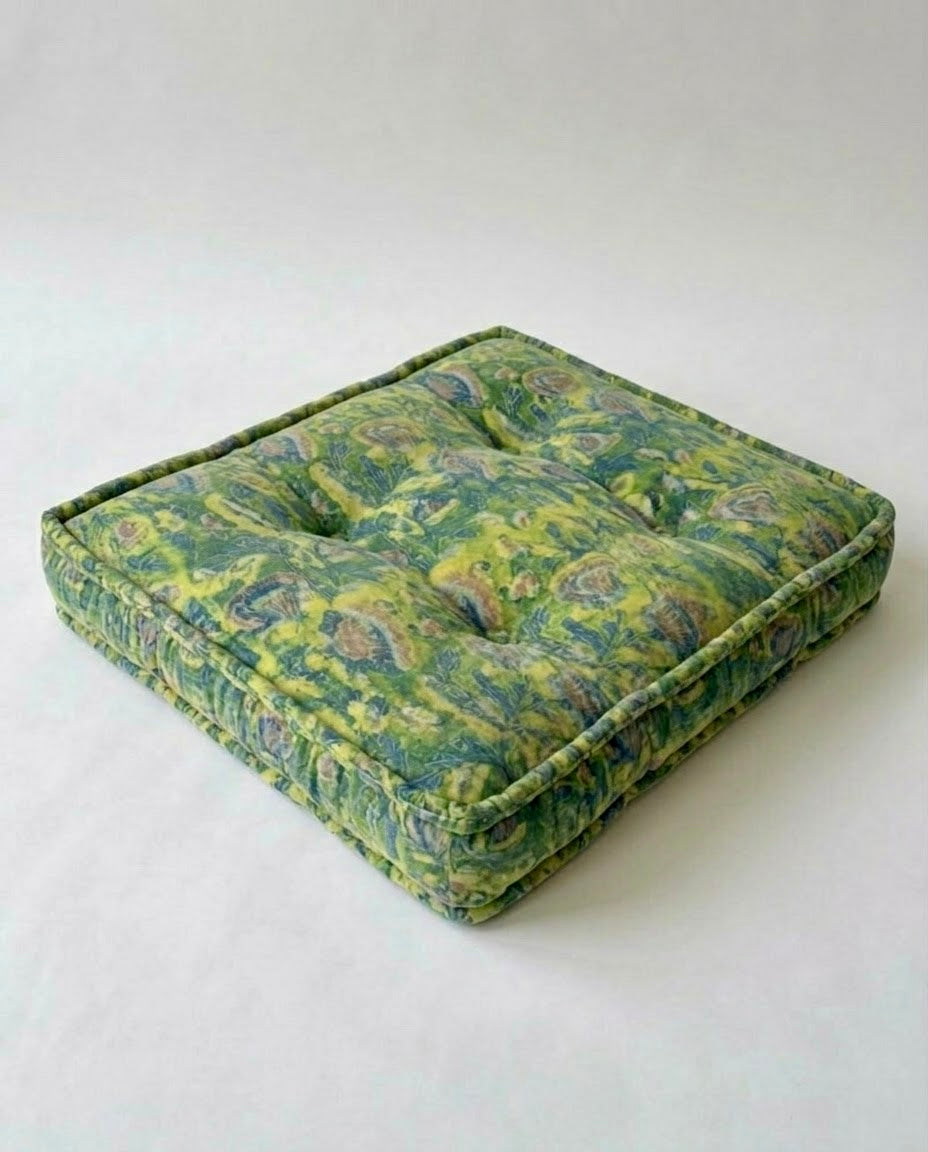 Miss Honey - Green Blurry Block Print