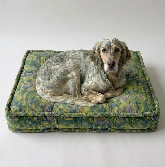 Miss Honey - Green Blurry Block Print