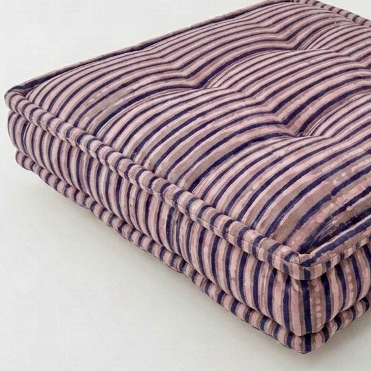Lavender striped cushion corner