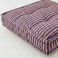 Lavender striped cushion corner