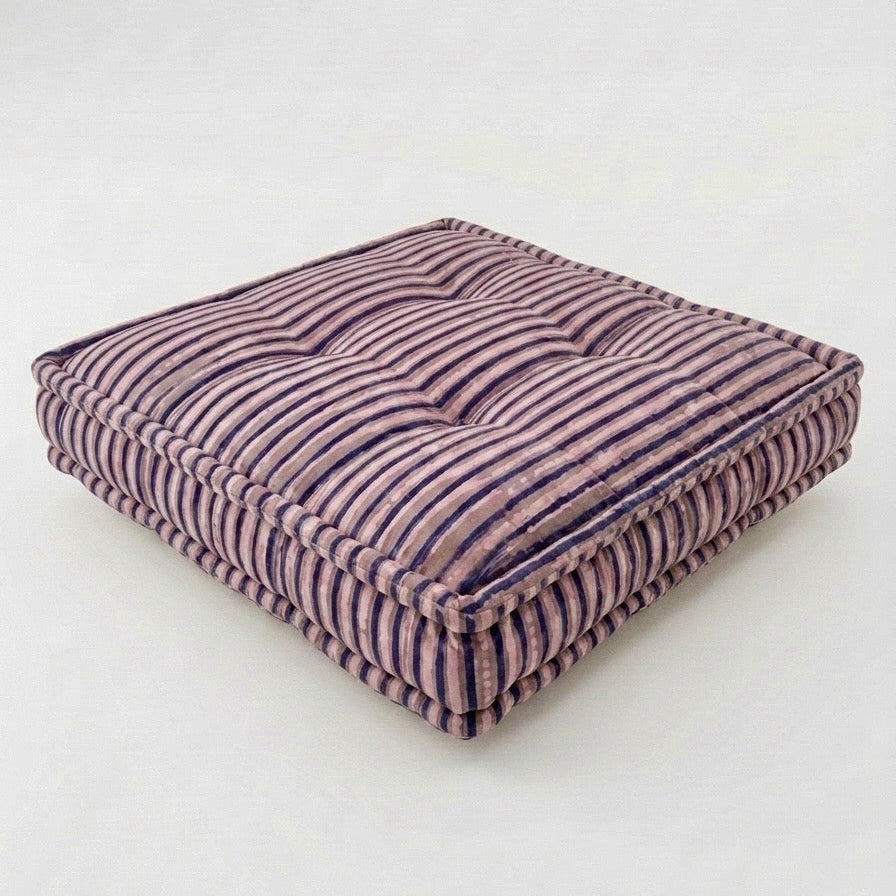 Striped cushion on a white background
