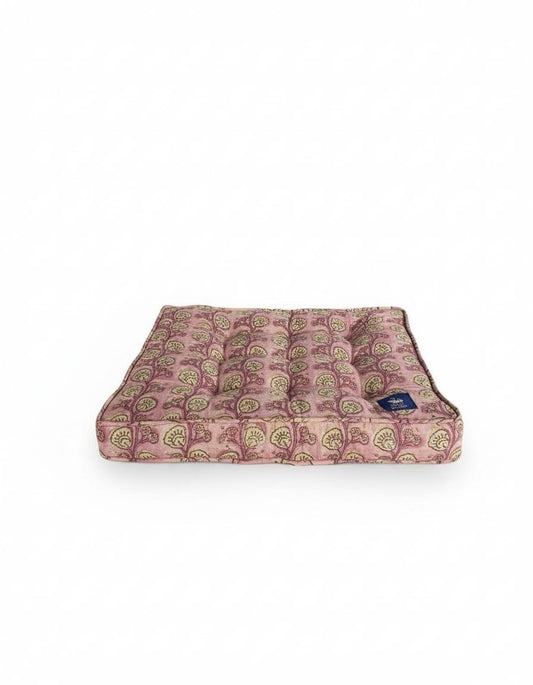 Pink Floral Blockprint Pet Bed