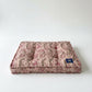 Pink Tulip Floral Block Print Cotton Dog Bed