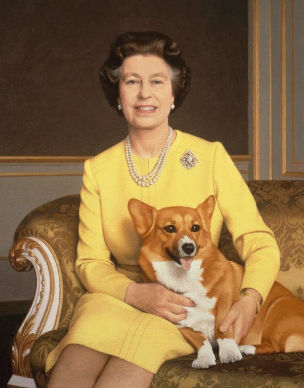 Queen Elizabeth and her Corgi