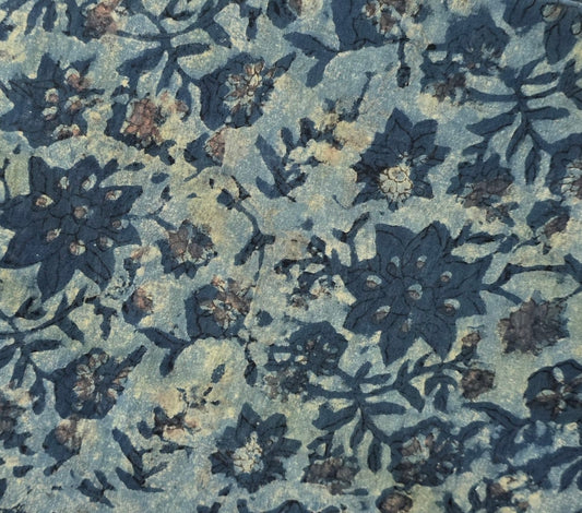 Blue floral blockprinted bed by Raja Doggo, Luxury Pet Goods