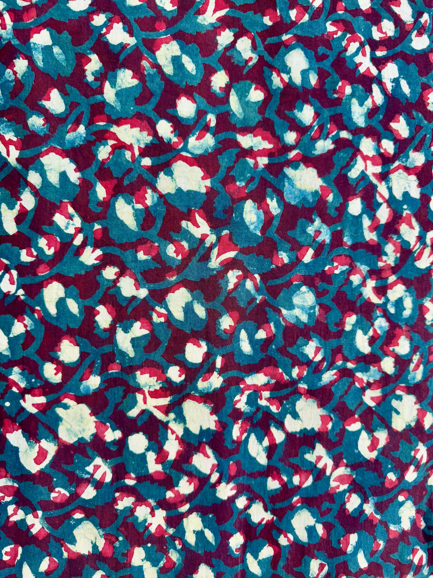 Red and green floral camo handcrafted luxury dog bed