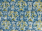 Blue and green floral blockprinted luxury dog bed