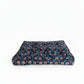 Blue and red organic cotton blockprinted luxury pet cushion made in India and the USA