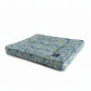 Blue and green floral handcrafted organic luxury dog bed