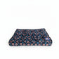 Red and blue floral blockprinted dog bed made in Jaipur and Brooklyn