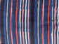 Red white and blue striped organic cotton luxury dog bed