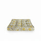 Yellow floral handcrafted block print dog bed