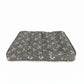 Grey and white blockprinted artisinal luxury dog bed made in Jaipur and the USA