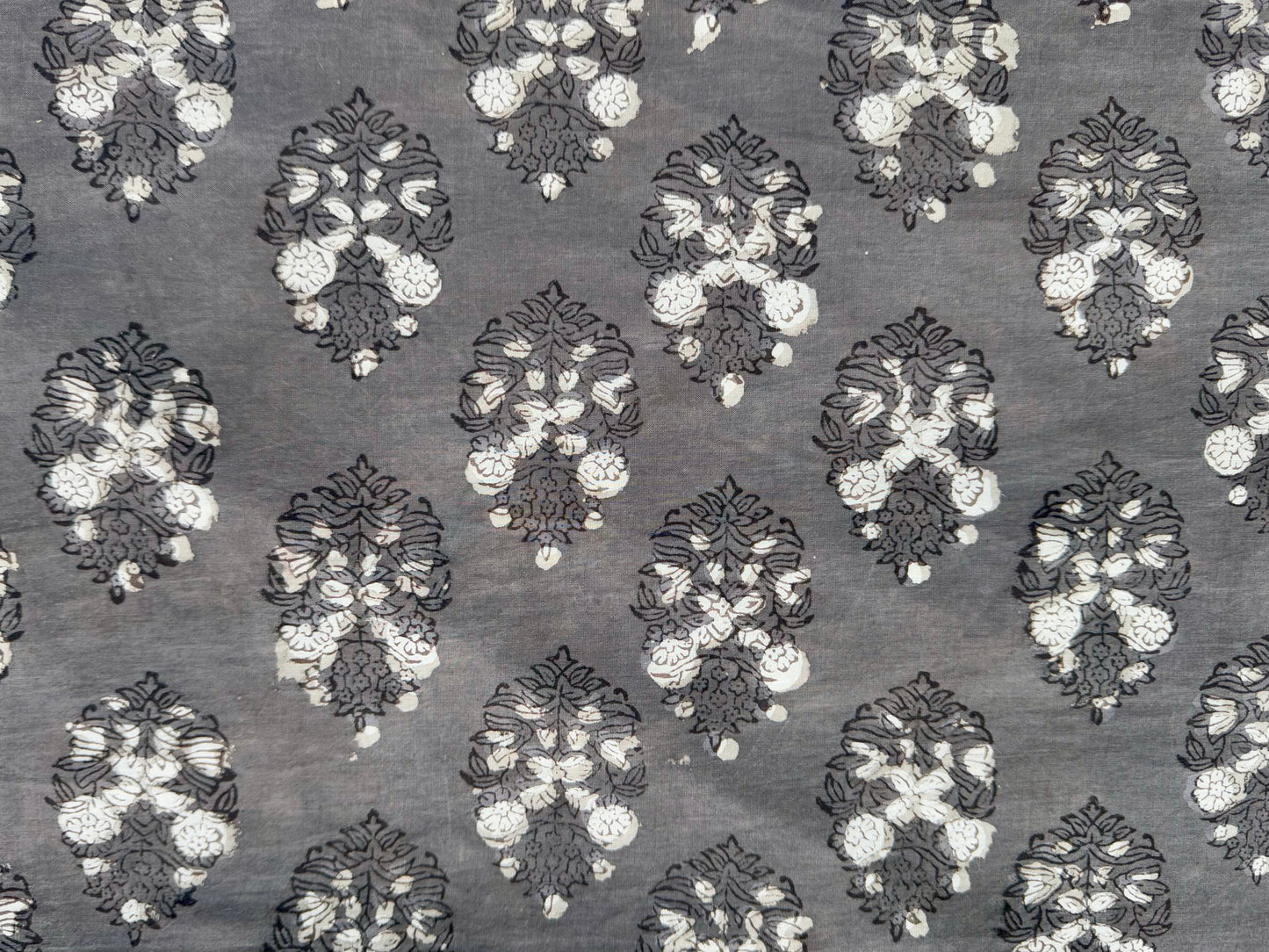 Grey and white floral artisanl luxury pet cushion