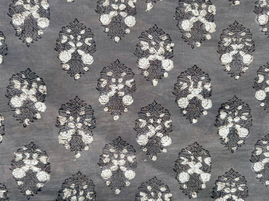 Grey and white floral artisanl luxury pet cushion