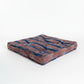 Blue red white striped organic cotton handcrafted dog bed