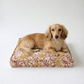 Yellow and Pink Floral Dog Bed