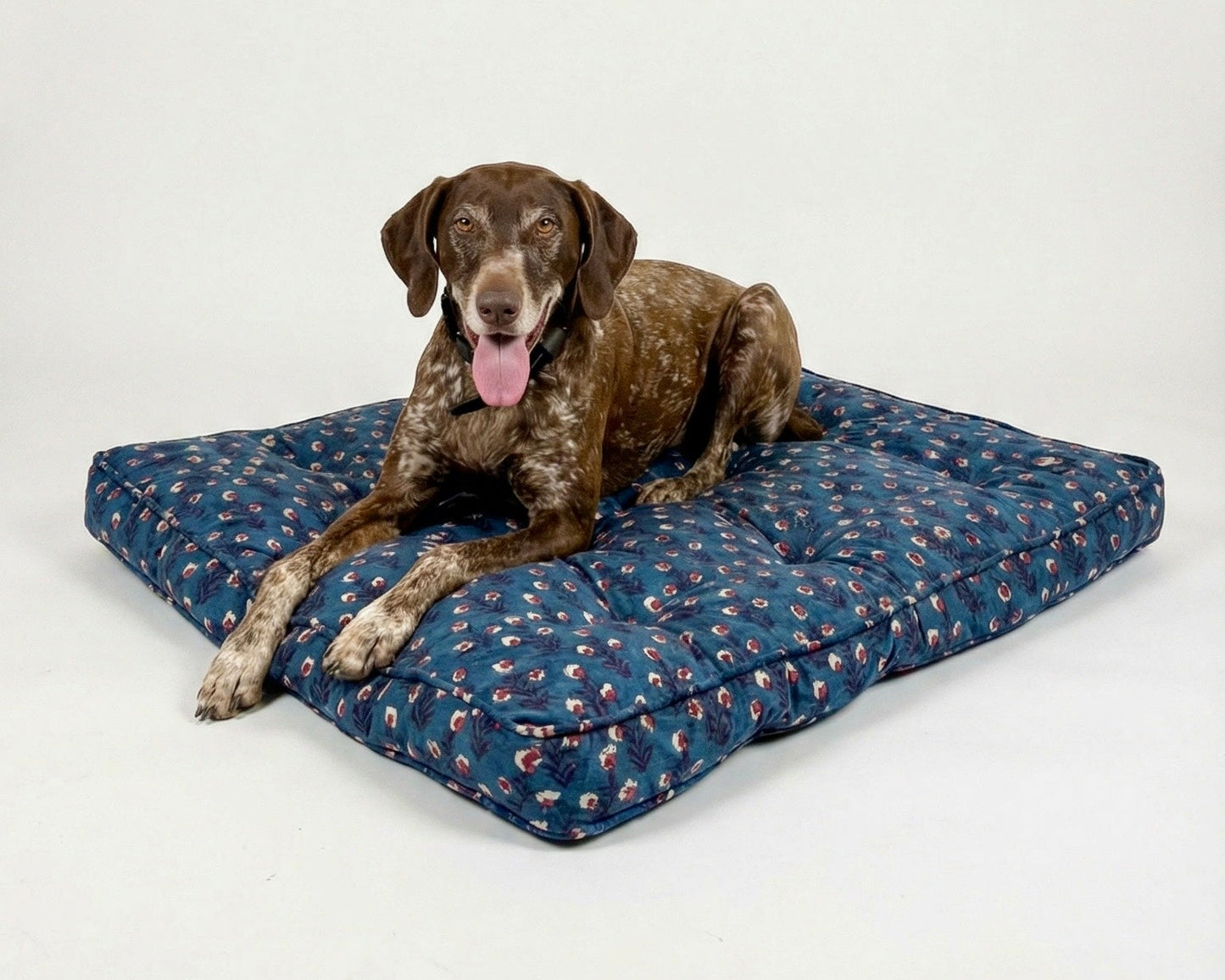 Anita - Blue and pink floral block print