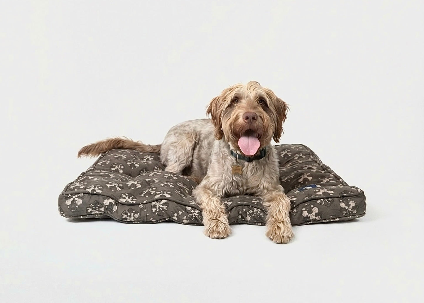 Waylan - Grey & White Neutral Floral Block Print